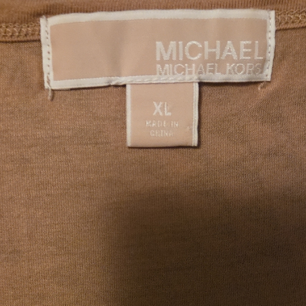 Michael Kors Beige Tank Top with Gold Sequin Accents - Picture 3 of 8